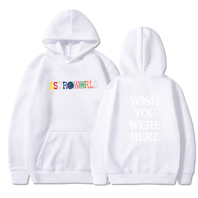 TRAVIS SCOTT ASTROWORLD WISH YOU WERE HERE HOODIES fashion letter ASTROWORLD HOODIE streetwear Man woman Pullover Sweatshirt
