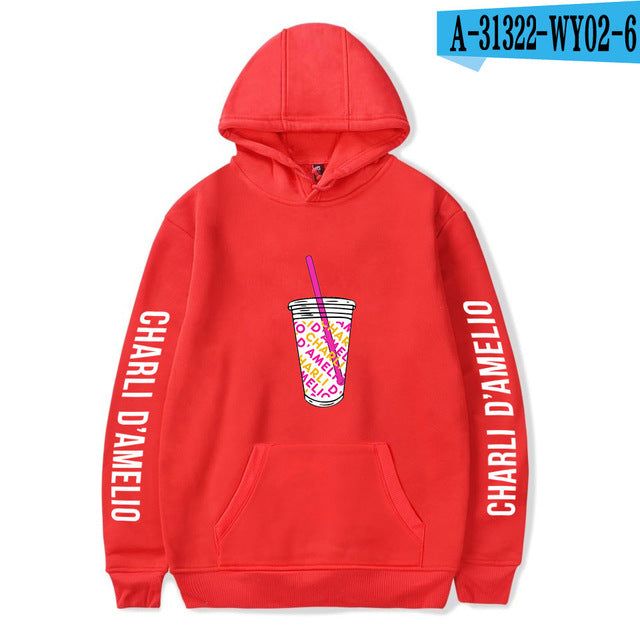 FRDUN TOMMY 2020 Ice Coffee Splatter Hoodies Sweatshirts Men and Women hoodie Charli DAmelio Pullover Unisex Costume Tracksuit