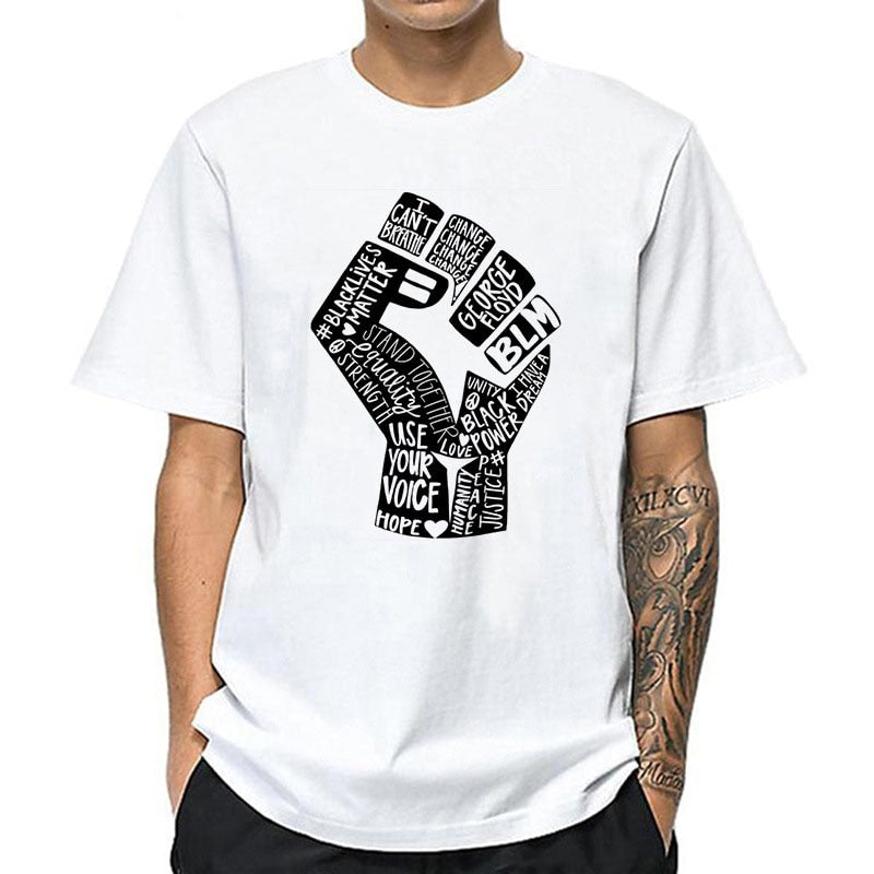BLM Black Lives Matter Men Tshirts Black Power Casual T Shirt for Men Top Tee Hipster Drop Shipping