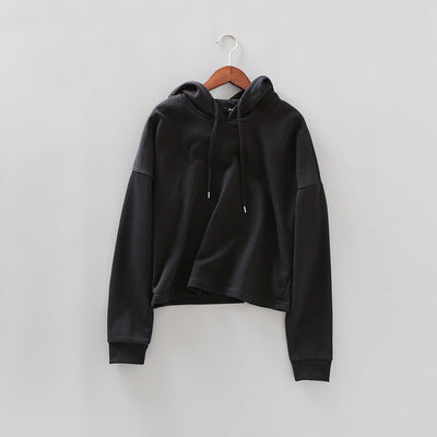 Plain Hooded Casual Students Sweatshirt Women's Long Sleeve Cotton BlackPink Top Hoodies Thin Pullovers Sudaderas Para Mujer